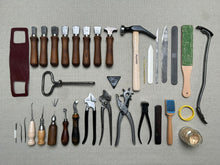 Load image into Gallery viewer, Shoemaker tool set kit for beginners in shoemaking PRO
