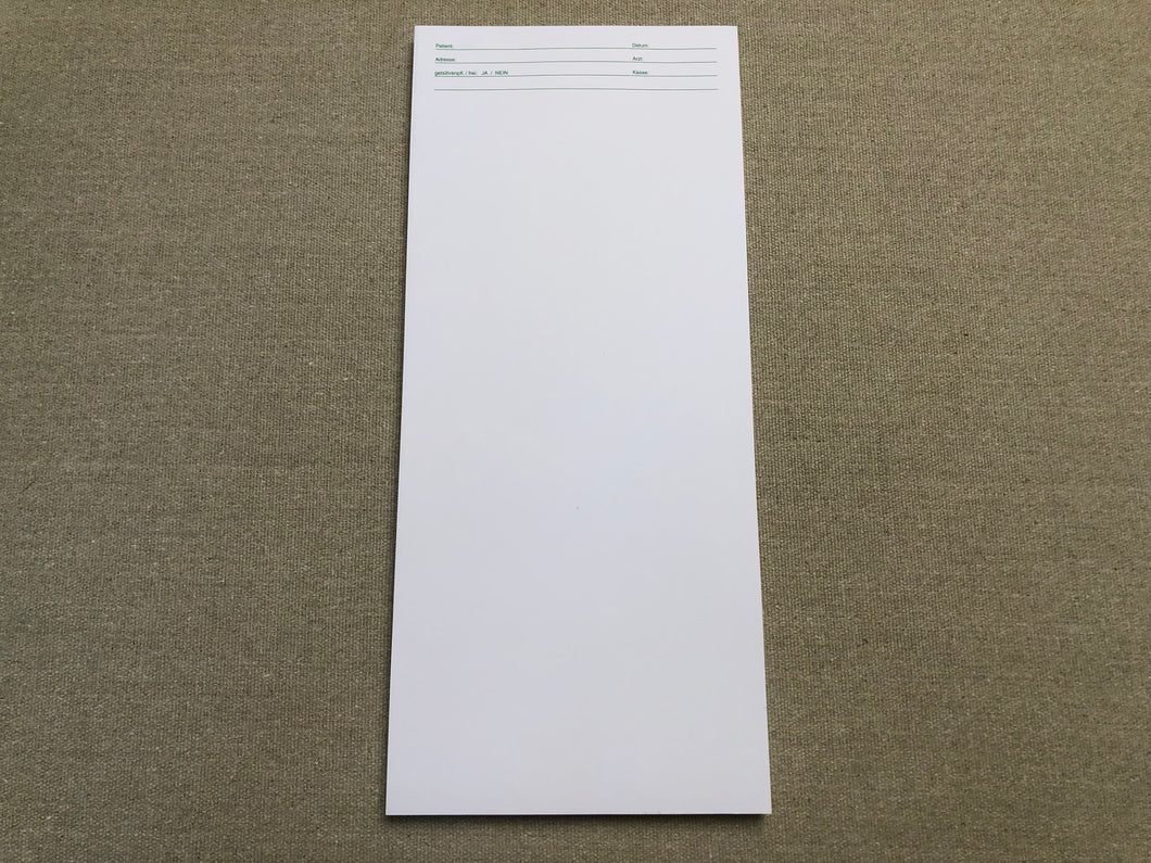 Foot impression box paper sheets