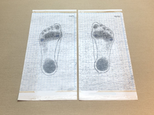 Load image into Gallery viewer, Foot impression sheets for bespoke foot measuring
